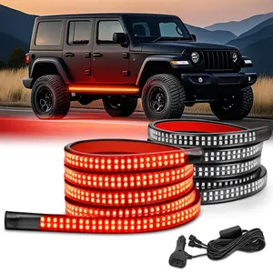 Nilight 2-Pack 70-inch Strobe Light Strips, 1125 LEDs, Running Board Lights, Red Flexible Side Flashing Safety Waterproof Lights, Suitable for Trucks, Construction Vehicles, and Pickup Trucks