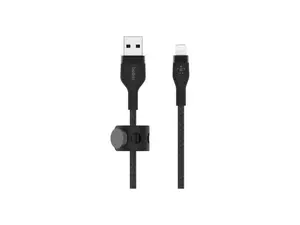 BELKIN CAA010BT1MBK Black BOOST CHARGE PRO Flex USB-A Cable with Lightning Connector - 3.28 ft.