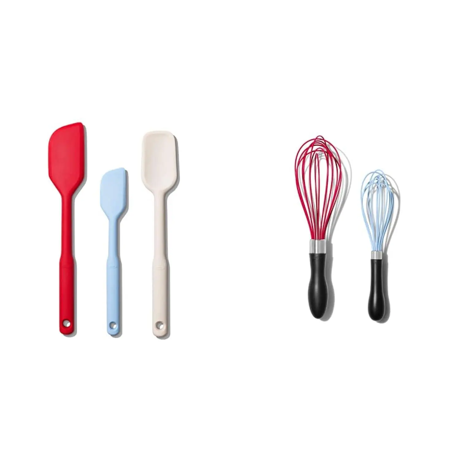 Good Grips 3 Piece Silicone Spatula Set & Good Grips 2-Piece Silicone Whisk Set