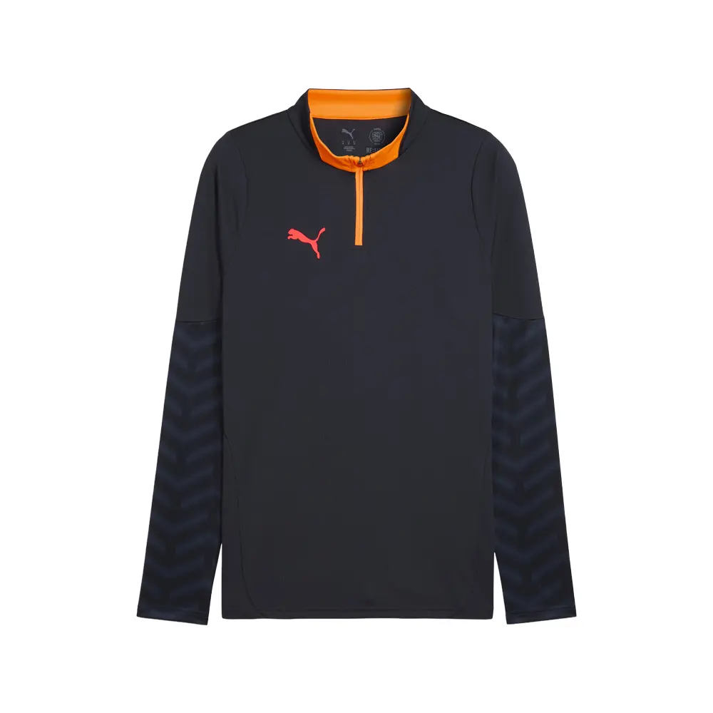 PUMA Mens Individualcup Long Sleeve Quarter Zip Athletic Outerwear Casual - Blue
