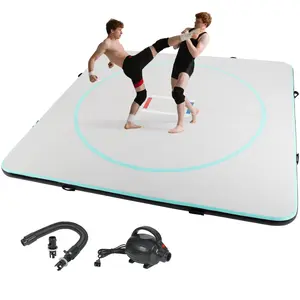 CRAG 10FT/13FT Inflatable Wrestling Mat, 4" Thick PVC Jiu Jitsu Mats for Home, Waterproof Foldable Gymnastics Training Mat for BJJ, MMA, Martial Art, Boxing, Grappling and Judo Outdoor Indoor