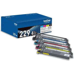 Brother Genuine TN229 4PK Toner Cartridge Set – Black/Cyan/Magenta/Yellow – Standard Yield