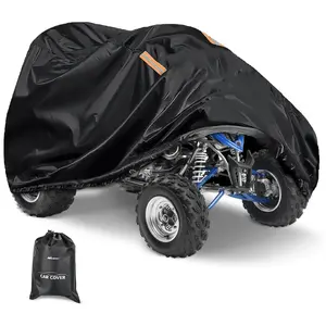 Nilight ATV Cover, 420D Heavy-Duty Ripstop Double-Stitched Black Material, XL/XXL/XXXL Multi-Size All-Season UV-Resistant Waterproof Protection, Fits ATVs Up to 82 in Against Precipitation