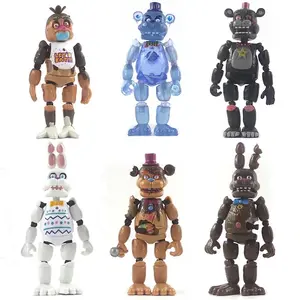New 15CM Game Midnight Figurine with LED Light Dolls Toys PVC Movable Joint Action Figure Toys for Gift 6 Pcs/set