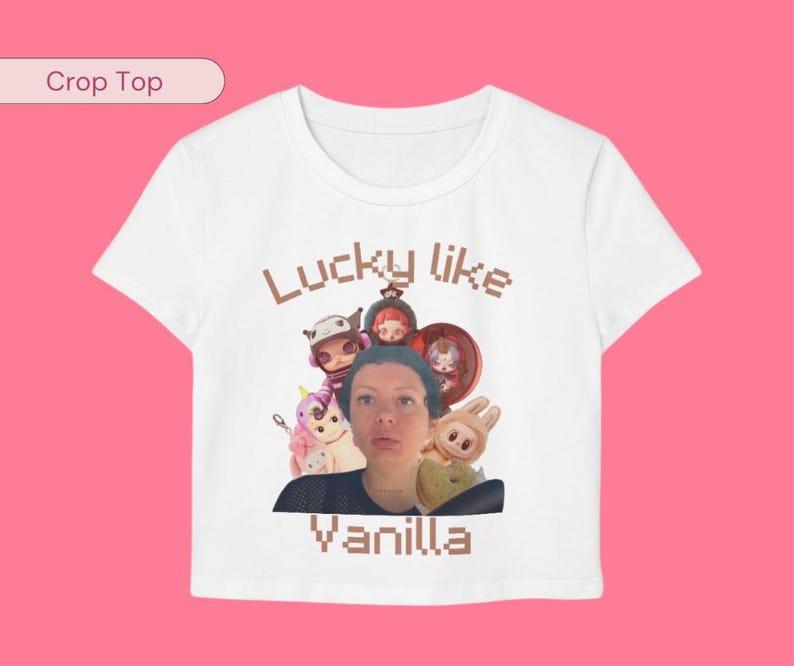 Vanilla Mace & the Blind Box Disasters – Y2K Cropped Baby Tee