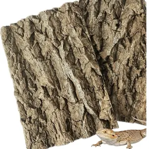 Natural Cork Bark Terrarium Background, 11.6"x7.7" Single Multi-Level Reptile Climbing Wall Decor, Pet Supplies for Bearded Dragon, Gecko, Multi-Level Decor