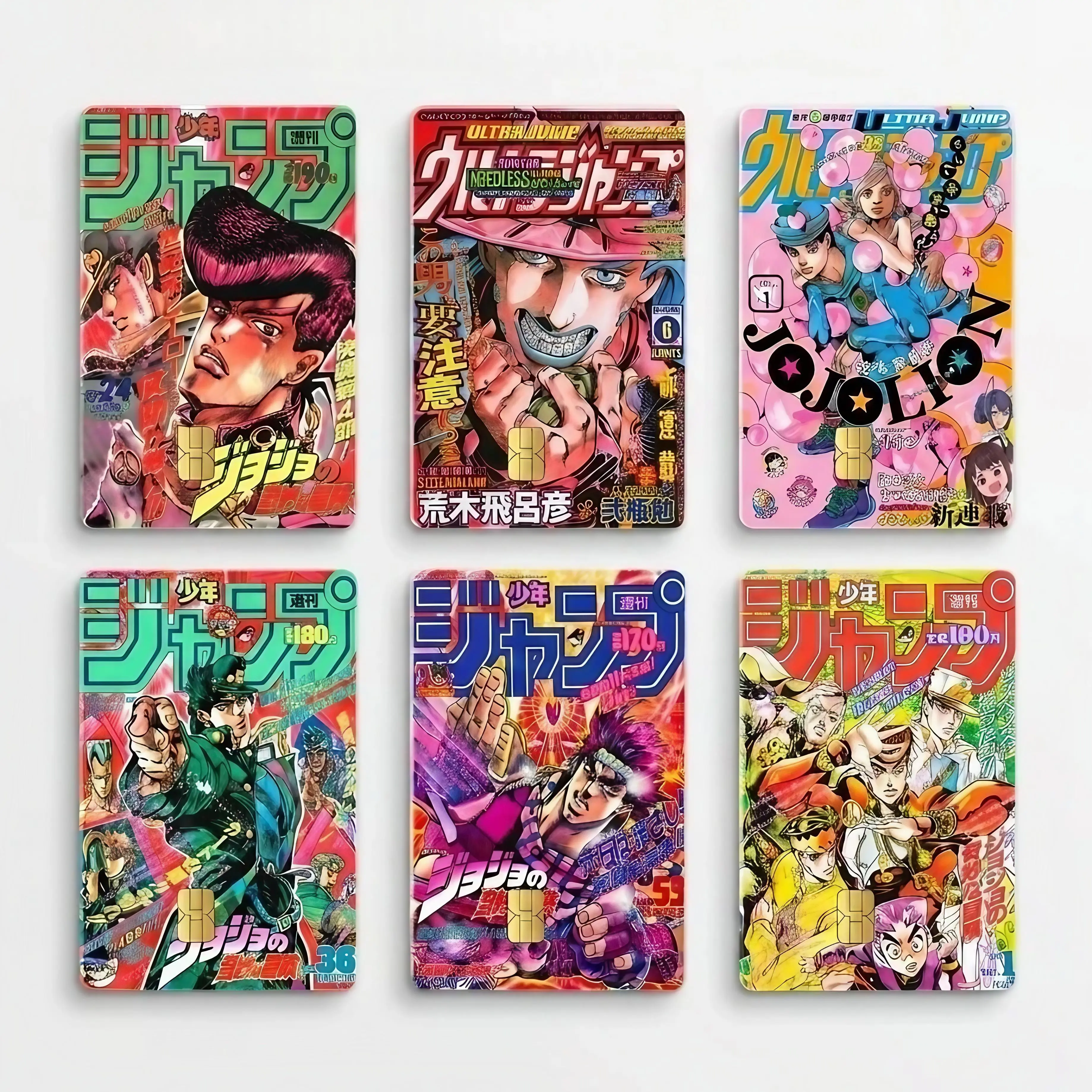 JoJo's Bizarre Adventure Steel Ball Run Card Skin, JJBA Credit Card Sticker, Easy Apply Anime Bank Card Stickers