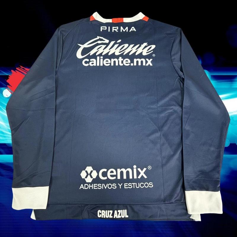 24 25 Mexico Ligamx League Cruz Azul Away Long Sleeve Goalkeeper Soccer Jersey Fans Version