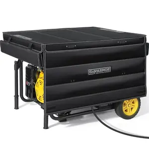 Generator Running Cover, Waterproof All-Weather Canopy, Heavy-Duty Tear-Resistant Tarp, Ventilated Design, Fits Most 4000–13000W Open-Frame Generators (Black)