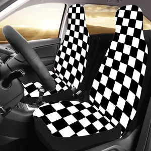 Plaid Pattern Car Seat Cover for Front Seat, Universal Car Seat Protector, Car Interior Accessories for Car, Auto, Truck, SUV