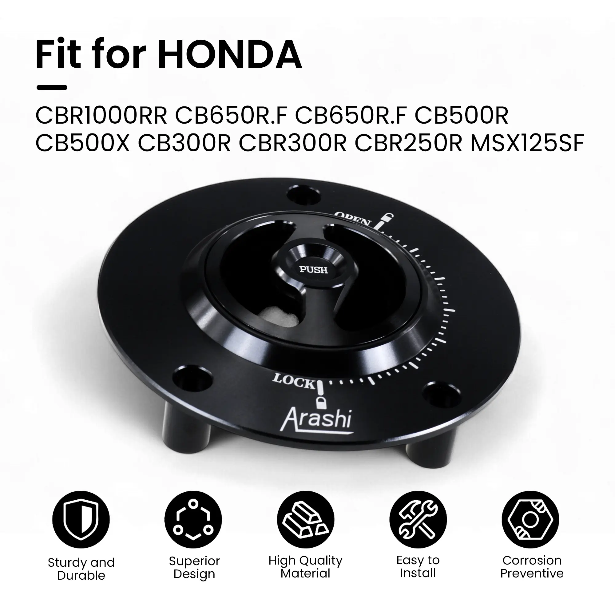 Motorcycle Fuel Cover Tank Caps Gas Covers Fit for HONDA CBR1000RR CB650R.F CB650R.F CB500R CB500X CB300R CBR300R CBR250R MSX125SF