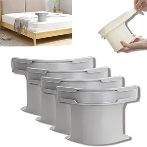 Bed Sheet Fasteners for Fitted Sheets - 4 Pack No Lift Heavy Duty Suspenders, Elastic Bands with Non-Slip Grips, Keep Mattress Cover from Coming Loose (White & Grey, 2 Each)