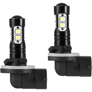 2-Pack Bright 50W 881 LED Fog Light Bulbs, 881, 889, 862, 886, 894, 896, 898 Xenon Headlight Bulb Replacement, 6000K Ultra Bright LED Ice Blue Daytime Running Light/Fog Light Suitable for Cars and Trucks (Ice Blue)
