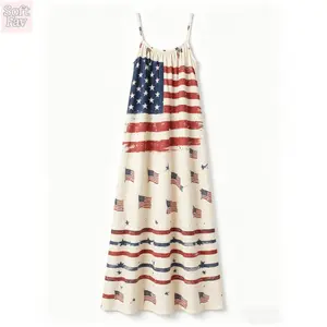 SoftFav 2026 Women's All Over Print Tie Shoulder Mermaid Hem Cami Maxi Vintage Dress, Boho Sleeveless Spaghetti Strap Tie Front Ruched Maxi Bodycon Dresses, Holiday Vacation Beach Summer Clothes, Wedding Guest Dresses, Birthday Dresses