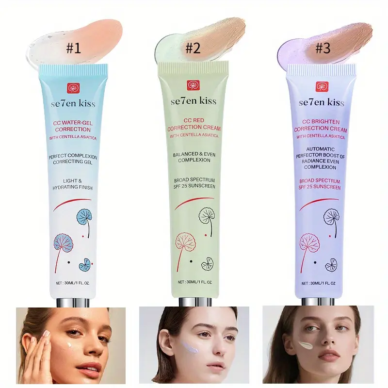 CC Cream Isolation Cream Facial Brightening Soft Pinch Luminous Glow Color Corrector Makeup Concealer Invisible Pore Makeup Primer Sunscreen Color Correcting Balm Brightening Formula Makeup Cosmetics Products