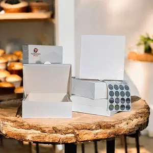 Cake Boxes 25 Pack 8.5 x 8.5 x 3 Inch Sturdy Bakery Box for Pies Donuts & Treats Durable Cardboard Construction Easy Assembly Disassembly Versatile Use