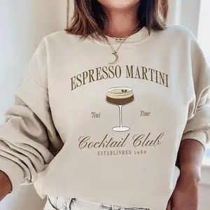 Martini Time Sweatshirt, Espresso Martini Sweatshirt, Retro Cocktail and Social Club Sweatshirt