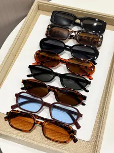 Elegant Vintage Women's Sunglasses, 8 Pairs Small Frame, Leopard Pattern Sunglasses, Perfect for Self-Driving, Picnics, Camping, Stylish and Retro Design, Trendy Vintage Sunglasses