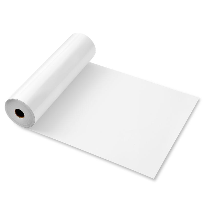 VEVOR Heat Transfer Vinyl, 12 in x 70 ft, Glossy White HTV Iron on Vinyl Roll, Easy to Cut and Weed, Strong Adhesion, Compatible with Cutting Machines, for Various Materials, T-shirts, Pillows, Hats