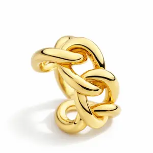 Vale & Veil — Paris | Souverain Chain Ring | Sculptural Gold Statement Ring