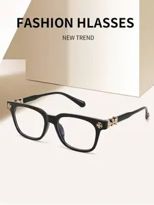 Classic Retro Plain Glasses, Fashion Full Frame Eyewear, Stylish Daily Wear Accessories, Perfect for Students, Casual Office Use