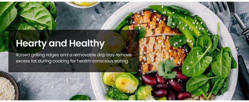 Chefman 3-in-1 Panini Press & Grill, 2-Slice Non-Stick, Opens Flat - Stainless Steel