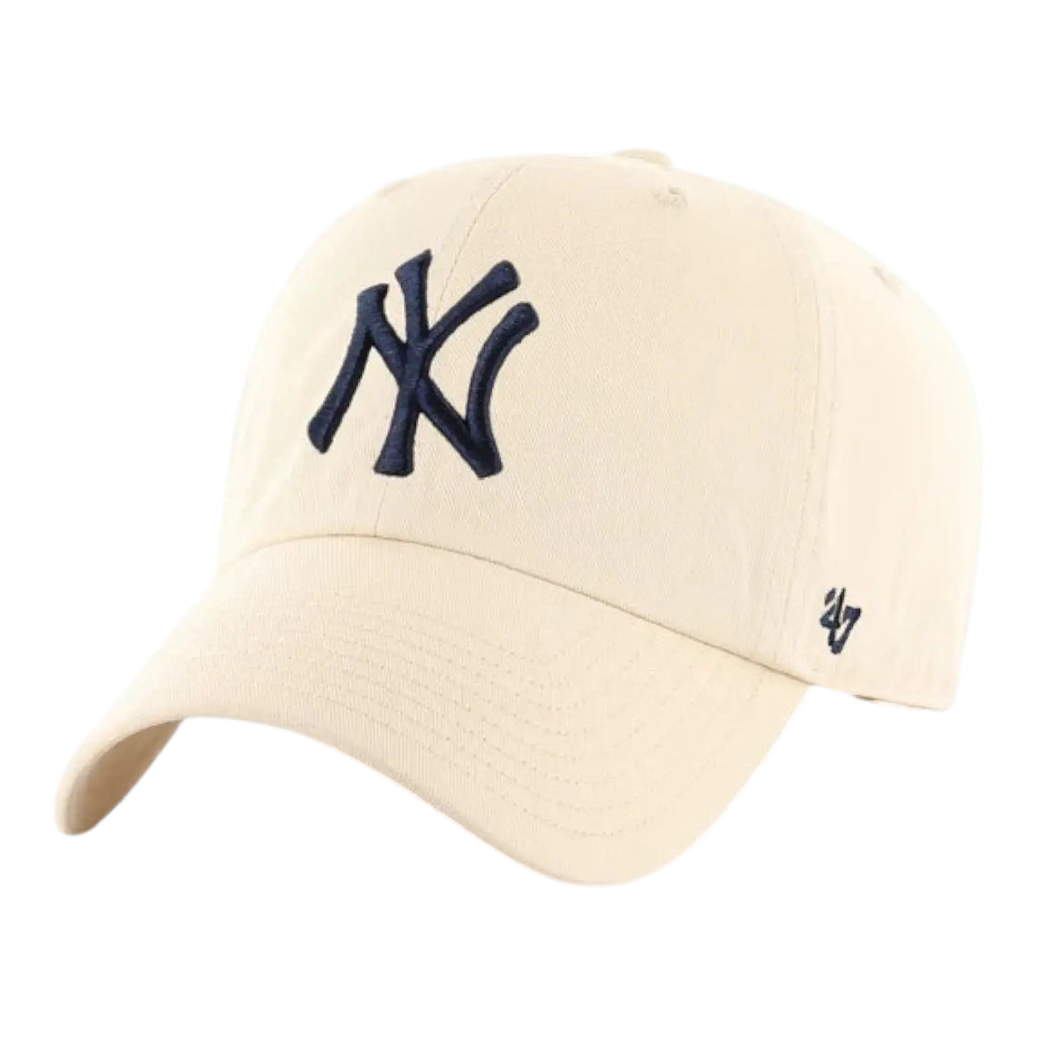 47 Brand Clean Up New York Yankees Strapback in Natural | Adjustable Cap