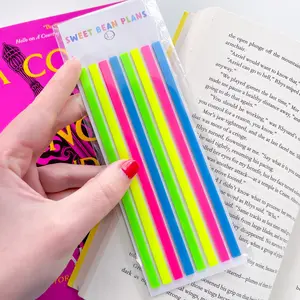 Neon Transparent Long Sticky Strips