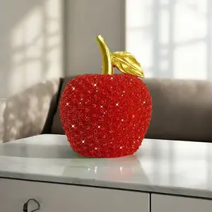 Elegant Apple Decorative Piece, Modern Luxury Home Decoration, Perfect for Living Room/entryway/library, Enhances Festive Luxurious Atmosphere
