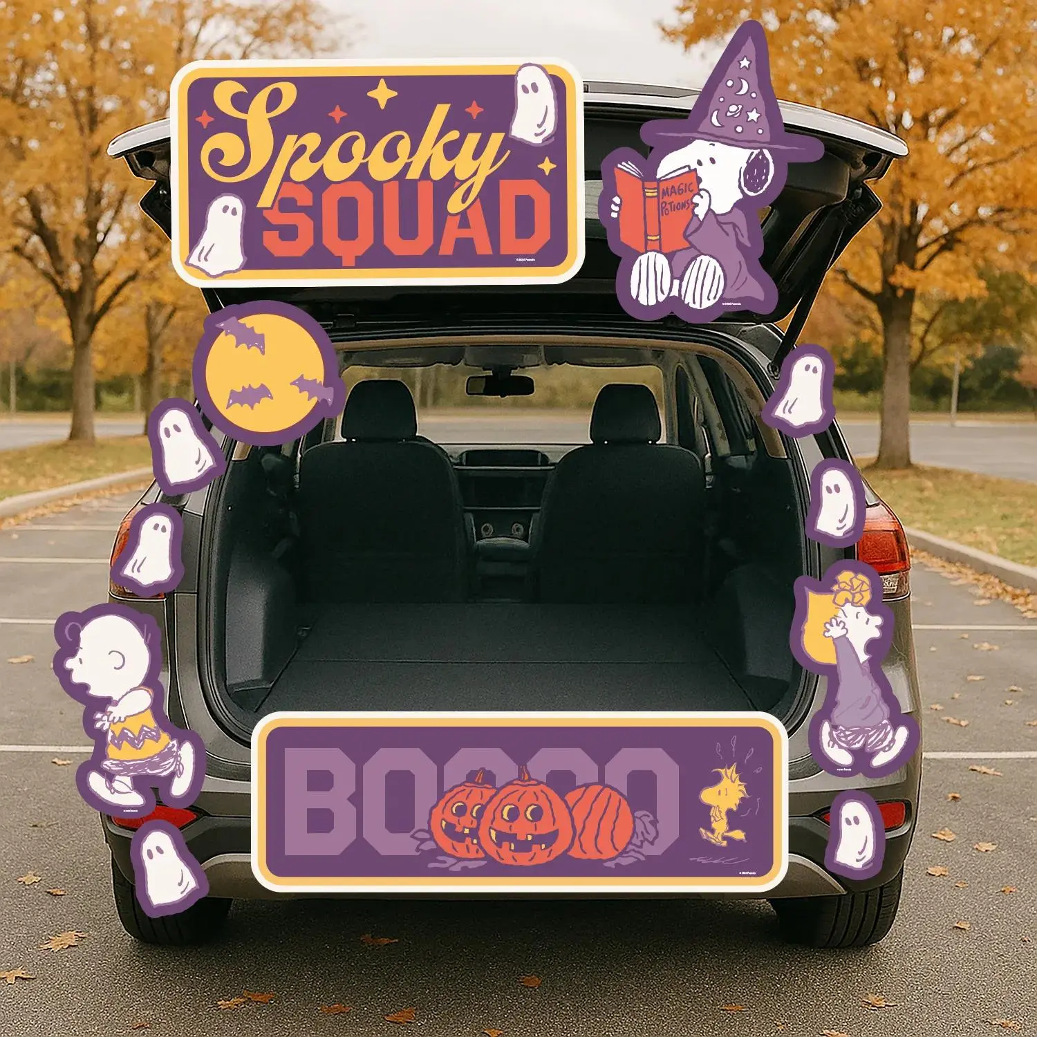 Peanuts Halloween Spooky Squad Trunk-or-Treat Decorating Kit - 12 pcs