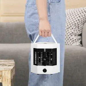Upgraded Portable Air Conditioner, Quick & Fast Cooling Fan, Mini Personal Anti-leakage Water Ice Cooling Cold Air Cooler Fan, for Small Room Bedroom Office Desktop Home Tent Camping, Replaceable Filter, Compact & Lightweight