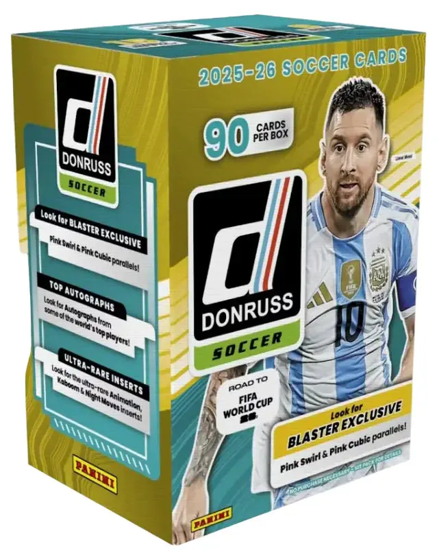 Panini Donruss GOLD Road to FIFA World Cup Soccer Hobby Blaster Box – 90 Trading Cards