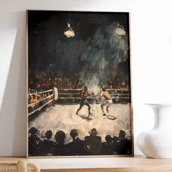 Vintage Boxing Poster, Retro Boxing Art, Old School Boxing Print, Classic Boxing Decor, Sport Poster, Gym Art, Gym Decor, Sports Print Poster (PRODUCT DOES NOT INCLUDE FRAME)