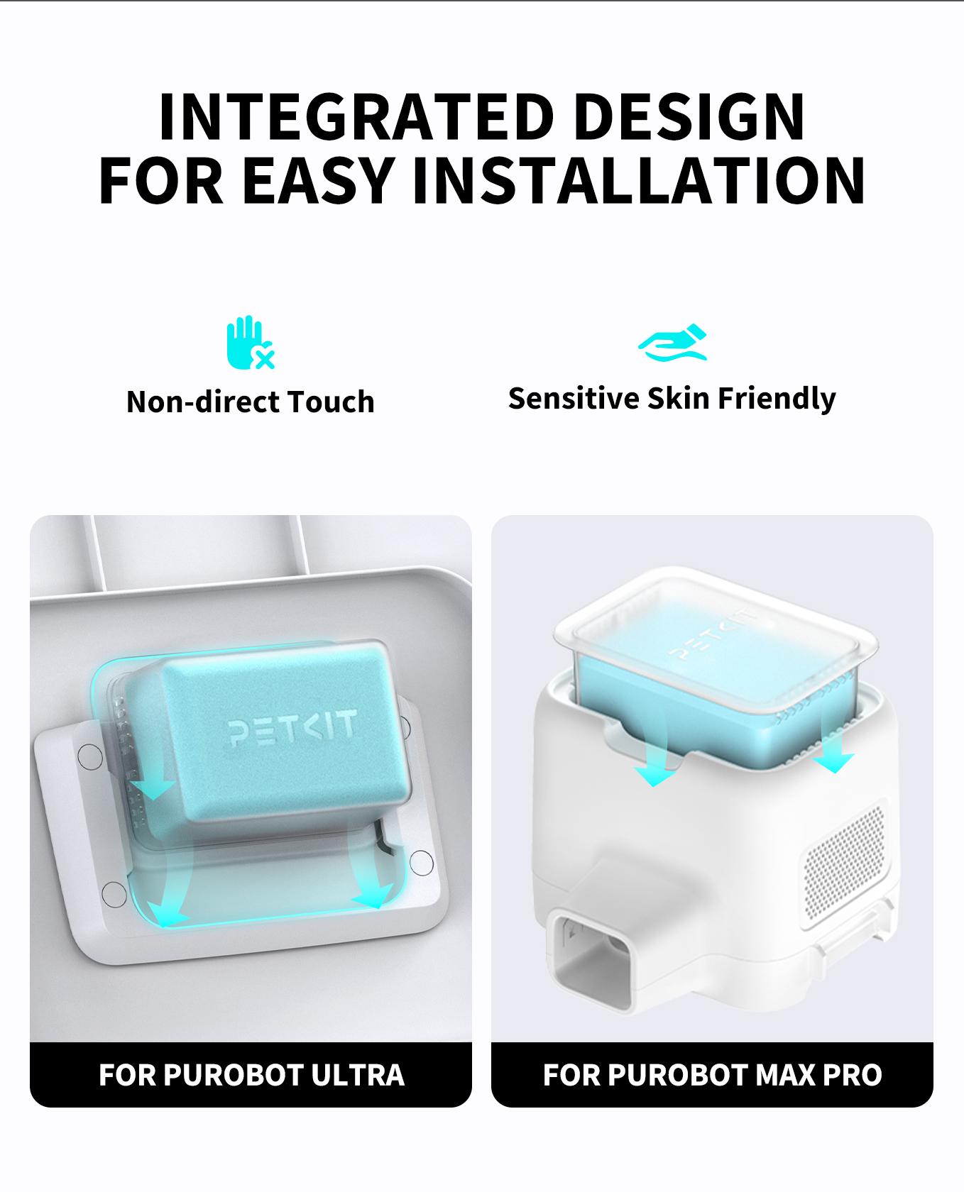 PETKIT N60 Pet Odor Eliminator for Purobot Ultra and Purobot Max Pro Self-Cleaning Cat Litter Box, Long-Lasting Effective Litter Box Odor Control, Natural Formula (Pack of 3)