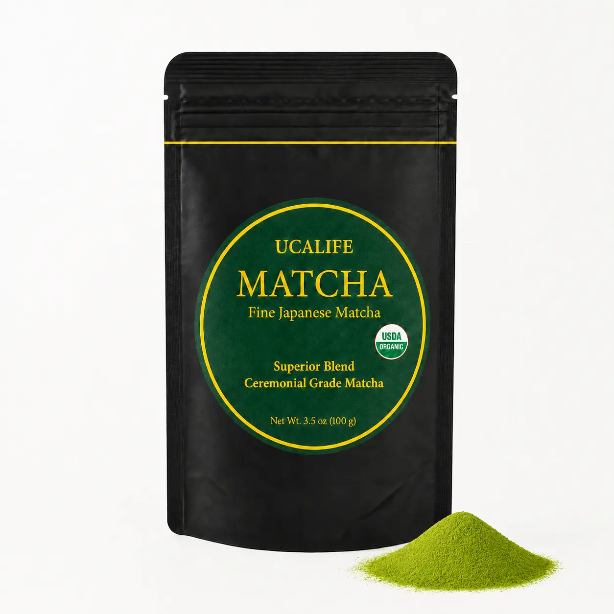 Organic Ceremonial First Spring Blend – First Harvest Ceremonial Grade Matcha Green Tea Powder , Rich Flavo, Crafted For Matcha Straight Tea (100g / 3.5oz)