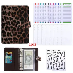 New Leopard Print A6 Notebook, Multi-Color Options, Cash Budget Planner, Receipt Organizer, Financial Accounting Journal