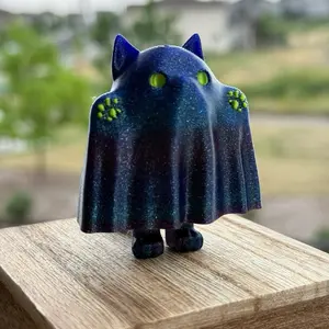 Ghost Kitty Figurine - Cute and Spooky Toy for Kids