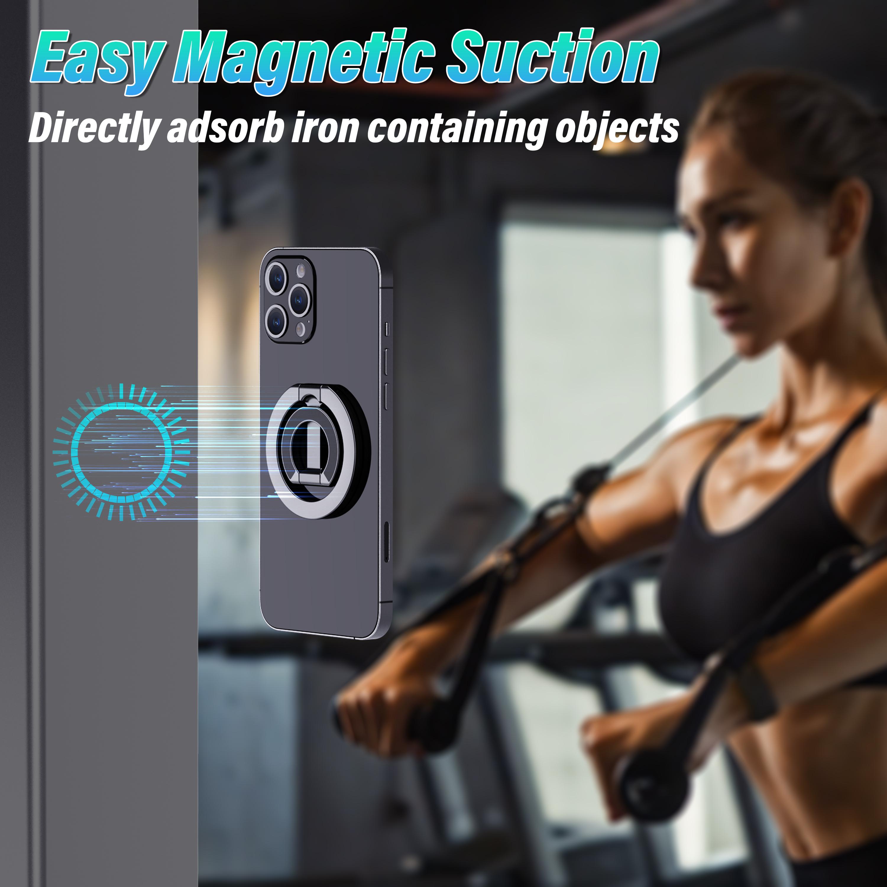 Magnetic Phone Ring Holder Stand, Dual-Sided Strong Magnet Grip Compatible with Car Mount, Magnetic Phone Accessory for iPhone 17 16 15 14 13 Pro Max Plus