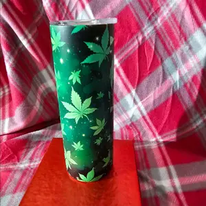20oz Glow In the dark Pot Leaf Tumbler