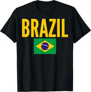 Brazilian – Brazil National Flag Casual Short Sleeve Cotton Tee