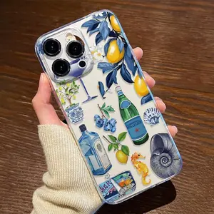 Fruit Cocktail Pattern Phone Case, Decorative Phone Protector Cover, Protection, Phone Accessories Compatible with iPhone 6 7 8 X XR XS 11 12 13 14 15 Pro Max, Casing