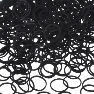 Hicarer Pack of 2000 Mini Rubber Bands Black Soft Hair Elastics Braiding Bands for Small Dreadlocks, Wedding Hairstyle and More