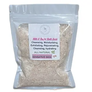 Milk & Butter Organic Bath Soak - Gentle Cleansing, Hydrating, Rejuvenating Bath Salts for Sensitive Skin - All Natural Exfoliating Formula Body Care Herbal Soothing Cleanser