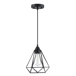 Industrial Farmhouse Pendant Light Bathroom Hanging Ceiling Lamp Fixtures，Pendant Lights Kitchen Island，Modern Kitchen Pendant Lightst,Kitchen Pendant Lights，1 Pack Black Pendant Light