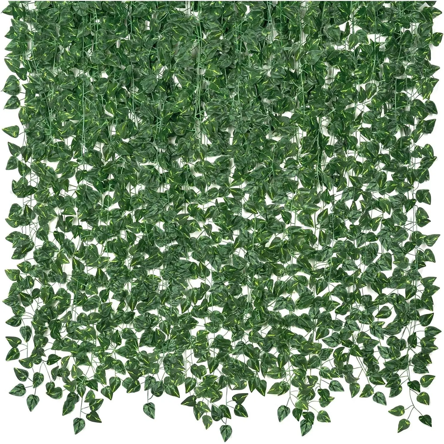 Artificial Ivy Garland Set - 24/48 Pcs Hanging Real-Looking Artificial Plants, UV-Resistant Greenery Leaves, Decorative Fake Flowers, Home Decor Accessory for Home Wall Garden Ornaments Nature room decorations room decor for girls yard decor