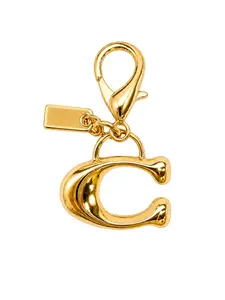 Gold Letter C Bag Charm, Handbag Charm Keychain, Stylish Purse Charm Accessories, Detachable Bag Pendant, Luxury Bag Decoration for Women, Perfect Gift for Bag Lovers