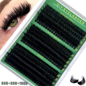 295pcs DIY False Eyelashes, 60D-300D Volume Lash Sets, 5D Effect, 0.07mm Curl, 10-16mm Mixed Tray, Professional Makeup for Women