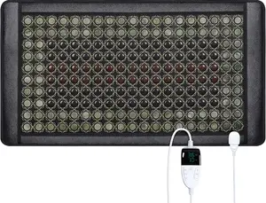 Infrared Heating Pad, Far Infrared Heating Pad for Back, Smart Controller with Memory Function, 184pcs Natural Jade and Tourmaline, Auto Shut Off, 39 x 21.5 in