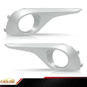 Fit For 2011-13 Toyota Highlander Front Bumper Fog Light Lamp Cover Bezel Trim