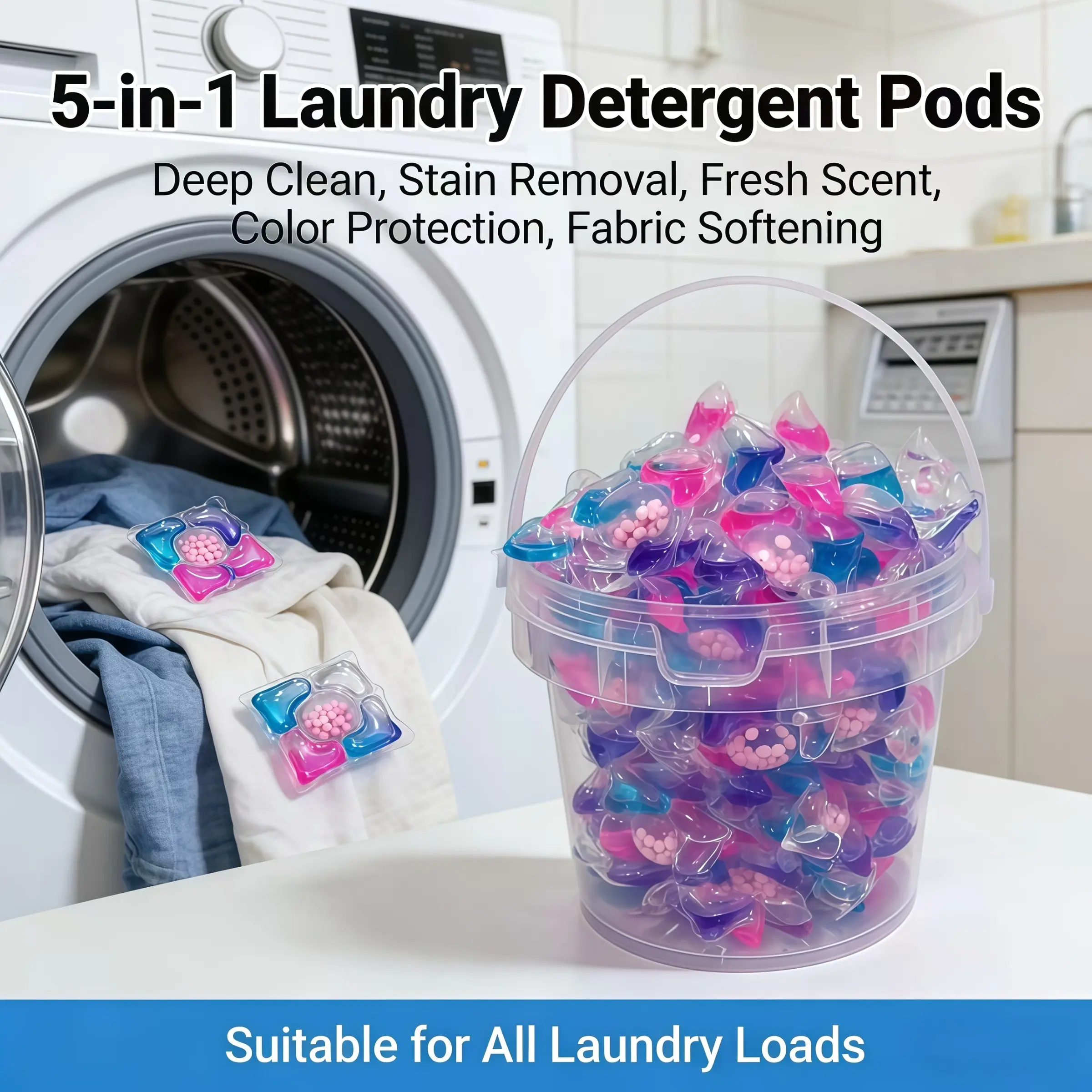 10pcs/30pcs/50pcs/70pcs/100pcs Laundry Capsules, Laundry Pods, Laundry Beads, Deep Cleaning Detergent Balls, Multi-Functional Washing Aid, Home Use, Various Laundry Needs, Laundry Products, Home Goods